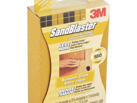 3M SandBlaster Between Coats 2-1 2 In. x 3-3 4 In. x 1 In. 180 Grit Fine Sanding Sponge Sale