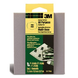 Contour Surface Sanding Sponge, Fine, 4.5 x 5.5 x 3 16-In. Online