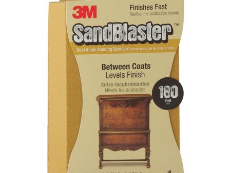 3M SandBlaster Dual Angle 2-1 2 In. x 4-1 2 In. x 1 In. 180 Grit Fine Sanding Sponge on Sale