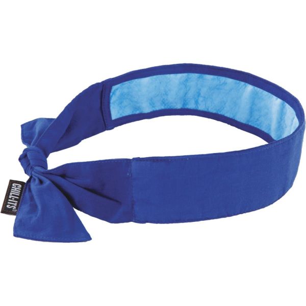 Ergodyne Chill-Its Headband Blue Cooling Bandana For Discount