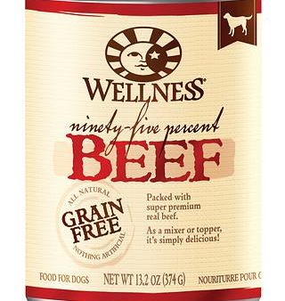 Wellness Natural Grain Free 95% Beef Recipe Adult Wet Canned Dog Food For Cheap