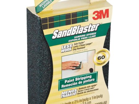 3M SandBlaster Paint Stripping 2-1 2 In. x 3-3 4 In. x 1 In. 60 Grit Coarse Sanding Sponge Sale