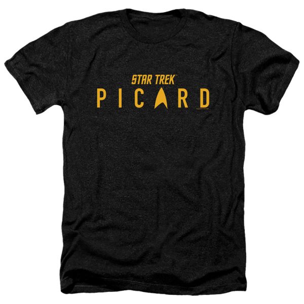 STAR TREK PICARD : PICARD LOGO ADULT HEATHER Black MD Online Sale