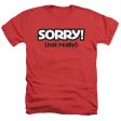 SORRY : NOT SORRY ADULT REGULAR FIT HEATHER SHORT SLEEVE Red 3X Supply