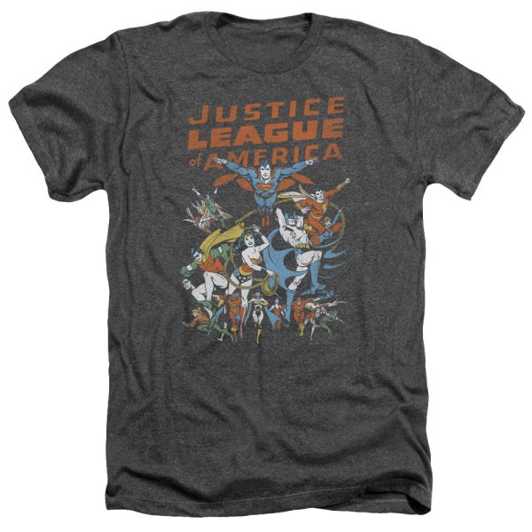 JUSTICE LEAGUE OF AMERICA : BIG GROUP ADULT HEATHER CHARCOAL SM Online now