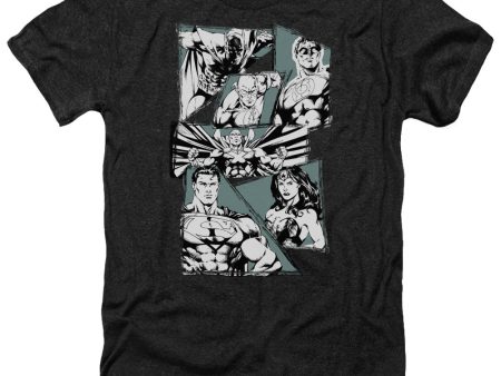 JUSTICE LEAGUE OF AMERICA : A MIGHTY LEAGUE ADULT HEATHER BLACK XL For Sale