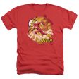 JUSTICE LEAGUE OF AMERICA : LIGHTNING FAST ADULT HEATHER RED 2X Discount