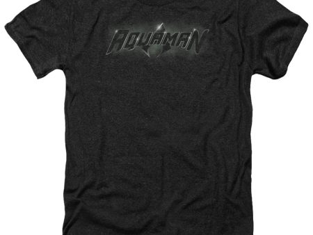 JUSTICE LEAGUE OF AMERICA : AQUAMAN TITLE ADULT HEATHER Black XL For Cheap