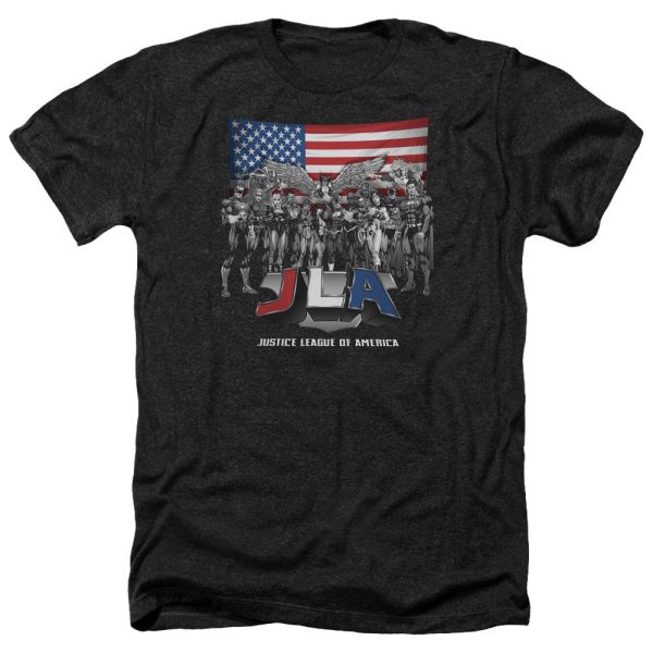 JUSTICE LEAGUE OF AMERICA : ALL AMERICAN LEAGUE ADULT HEATHER BLACK SM For Discount