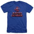 JUSTICE LEAGUE OF AMERICA : 8 BIT JLA ADULT HEATHER Royal Blue XL Online Hot Sale