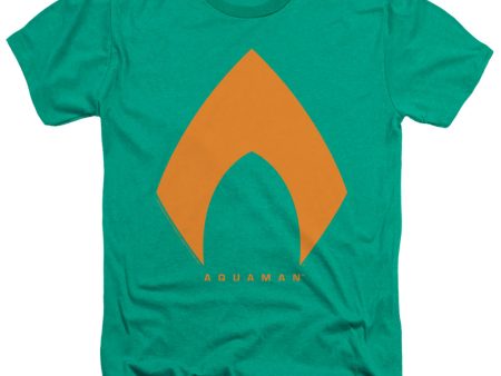 JUSTICE LEAGUE OF AMERICA : MOVIE : AQUAMAN SOLID COLOR ADULT HEATHER Kelly Green SM Online Hot Sale