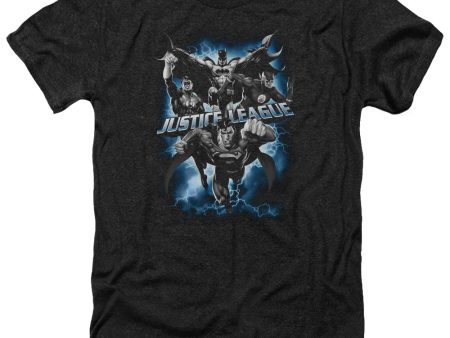 JUSTICE LEAGUE OF AMERICA : JUSTICE STORM ADULT HEATHER Black XL For Cheap