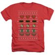 JUSTICE LEAGUE OF AMERICA : JUSTICE SHIELDS CHRISTMAS SWEATER ADULT HEATHER Red MD Cheap