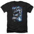 JUSTICE LEAGUE OF AMERICA : ATMOSPHERIC ADULT HEATHER BLACK SM For Cheap