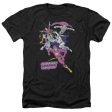 JUSTICE LEAGUE OF AMERICA : COLORFUL LEAGUE ADULT HEATHER BLACK 3X Supply