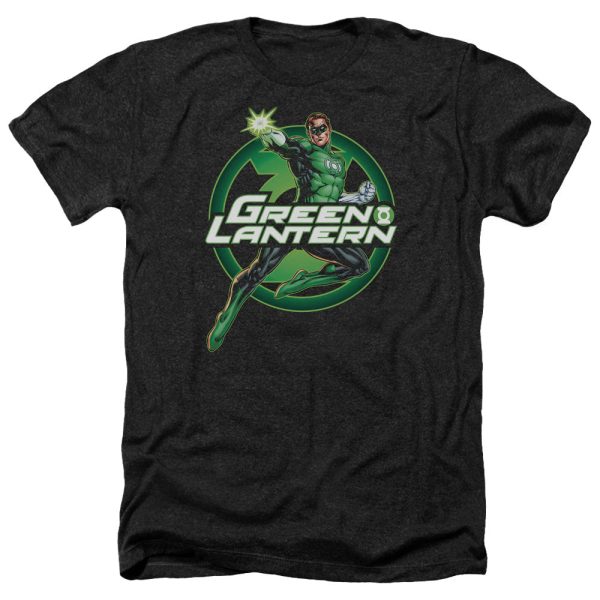 JUSTICE LEAGUE OF AMERICA : LANTERN GLOW ADULT HEATHER BLACK XL For Cheap