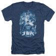 JUSTICE LEAGUE OF AMERICA : BURST ADULT HEATHER NAVY XL Supply