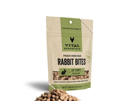 Vital Essentials Freeze Dried Raw Rabbit Bites Cat Treats Hot on Sale