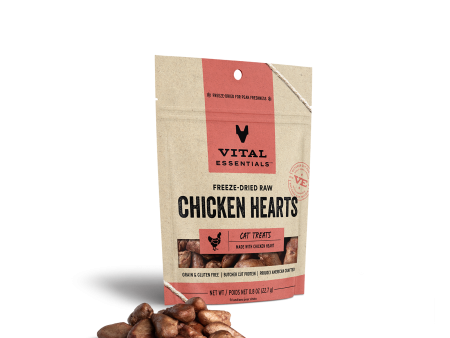 Vital Essentials Freeze Dried Raw Chicken Hearts Cat Treats Cheap