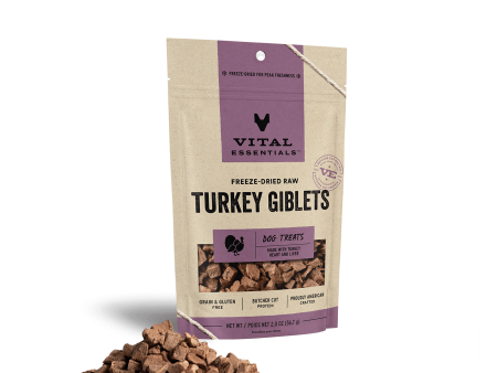 Vital Essentials Freeze Dried Raw Turkey Giblets Dog Treats Online