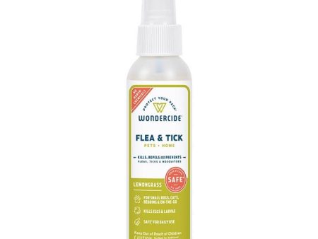 Wondercide Lemongrass Flea & Tick Spray for Pets + Home with Natural Essential Oils Supply